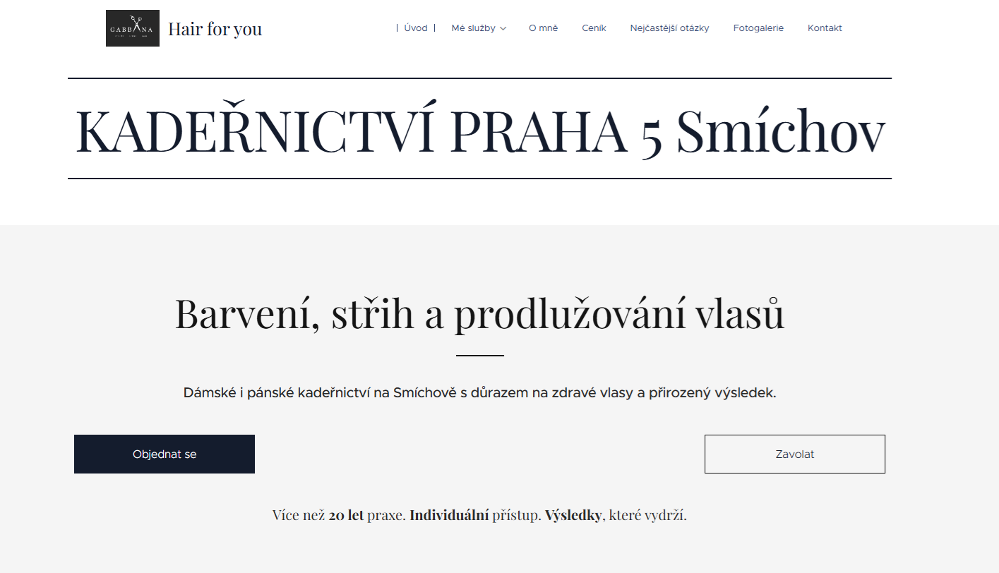 KADEŘNICTVÍ GABBANA